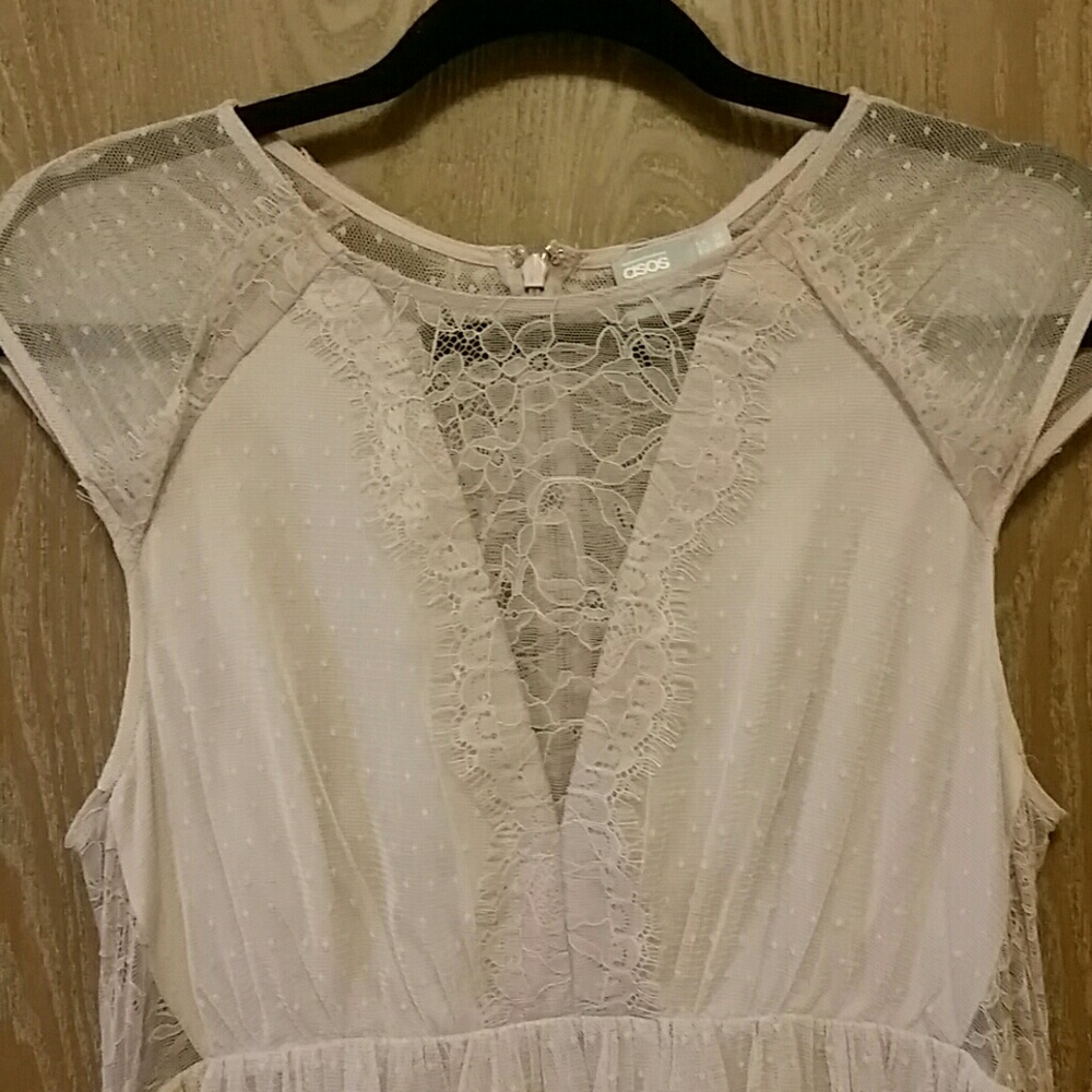 Asos lace tulle dress size 8